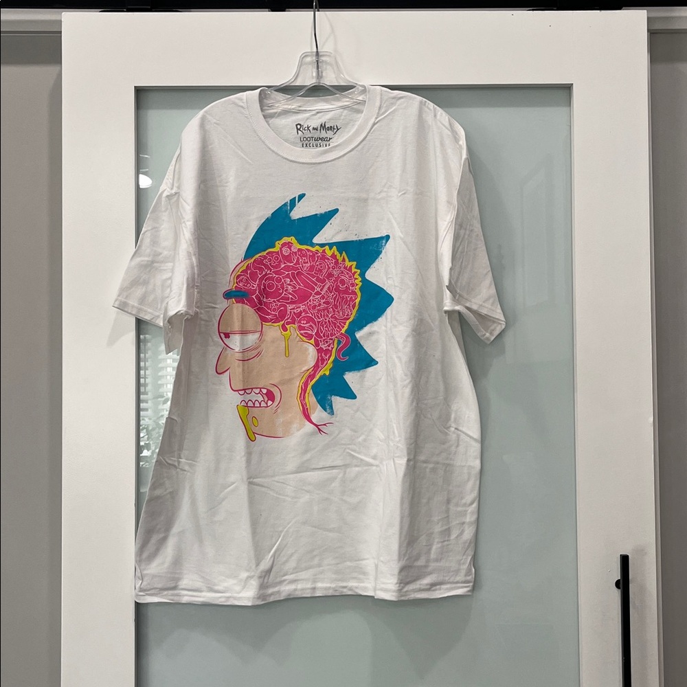 Lootwear Rick and Morty White Graphic T-Shirt, Size XL